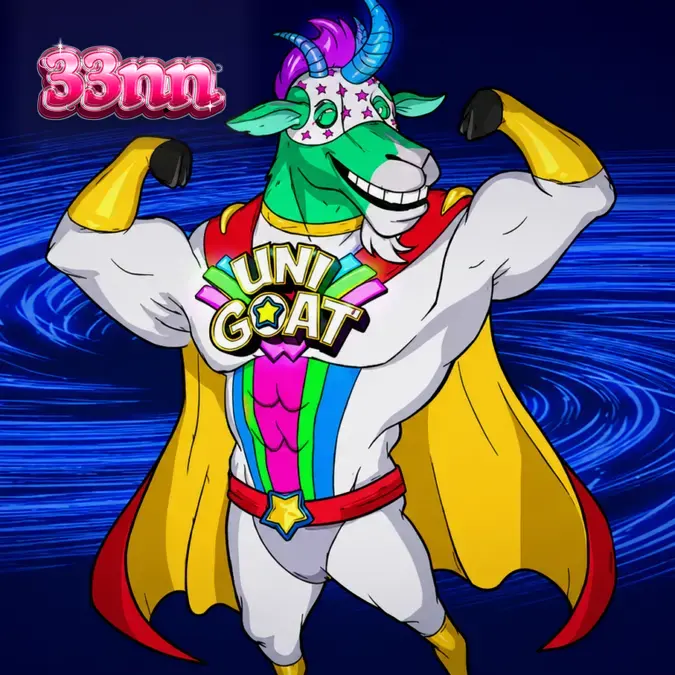 Interface colorida e temática do slot Unigoat com elementos de fantasia